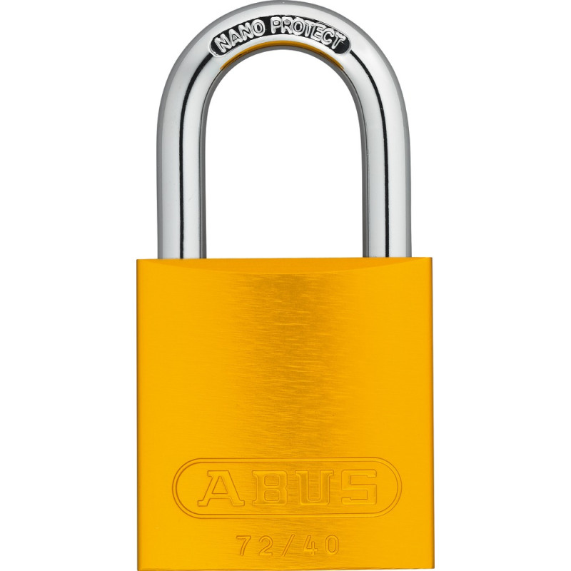 Cadenas à clé en aluminium série 72 jaune 40 mm ABUS