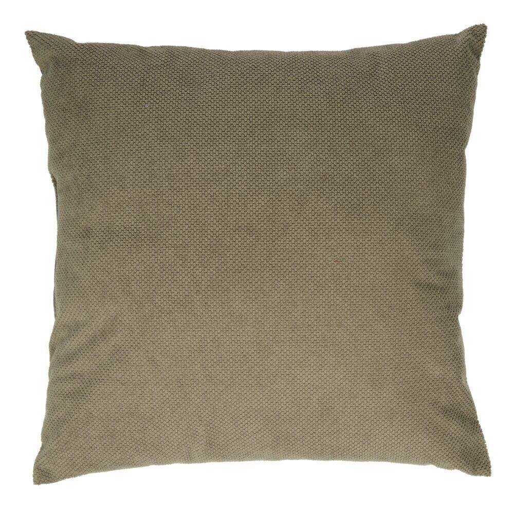 Coussin carré velours biface 45x45cm (2 modèles gris ou marron)