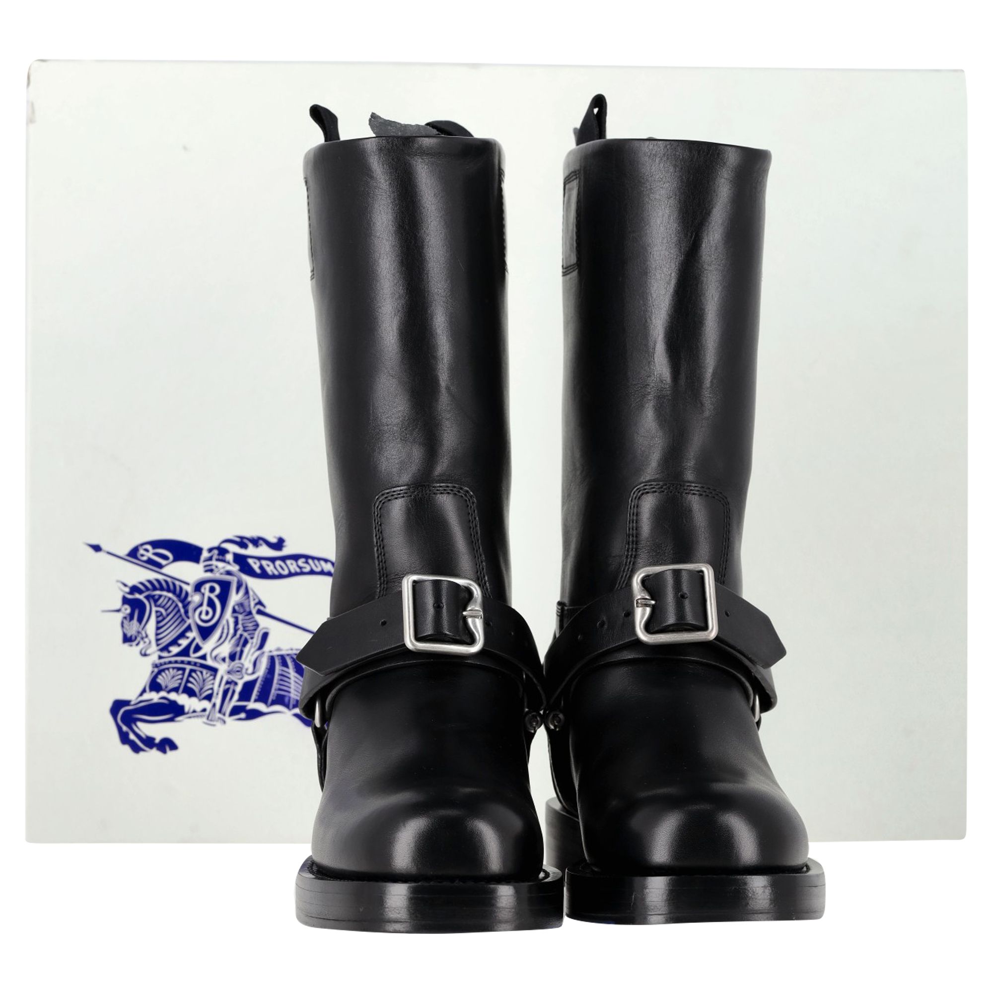 Burberry Preloved Leather Mid-Calf Boots