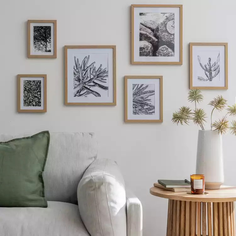 Habitat Oak Effect Wooden Picture Frame - Mixed Sizes