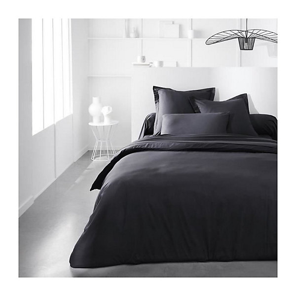 Drap housse TODAY Essential - 140 x 190 cm - 2 personnes - 100% Coton uni - Fusain