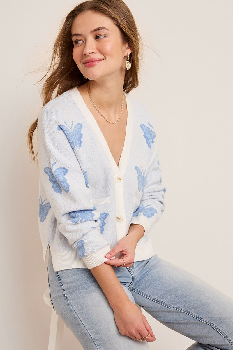 Isabel Butterfly Intersia Cardigan