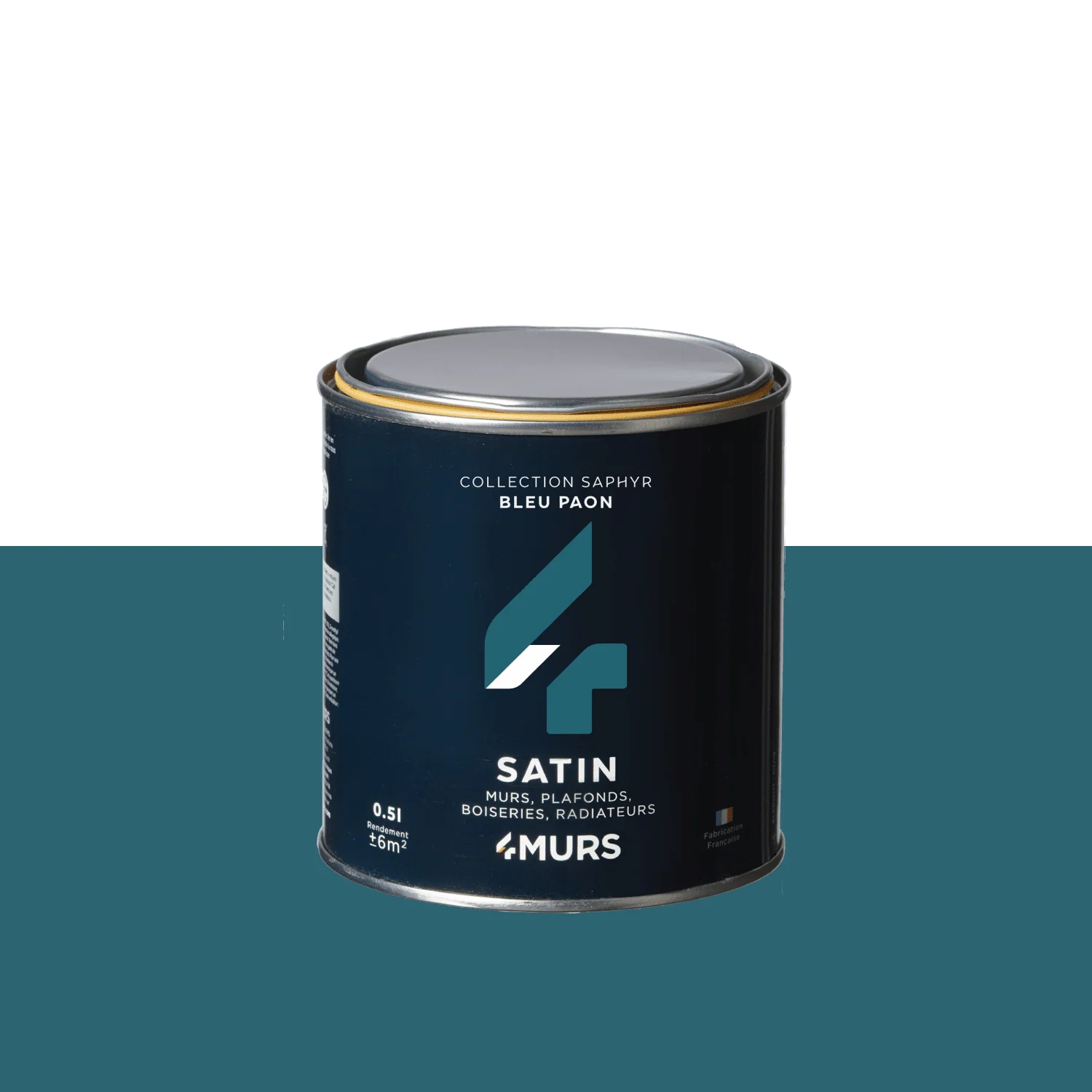 Saphyr Peinture Finition Peinture bleu paon Satiné 0,5 L