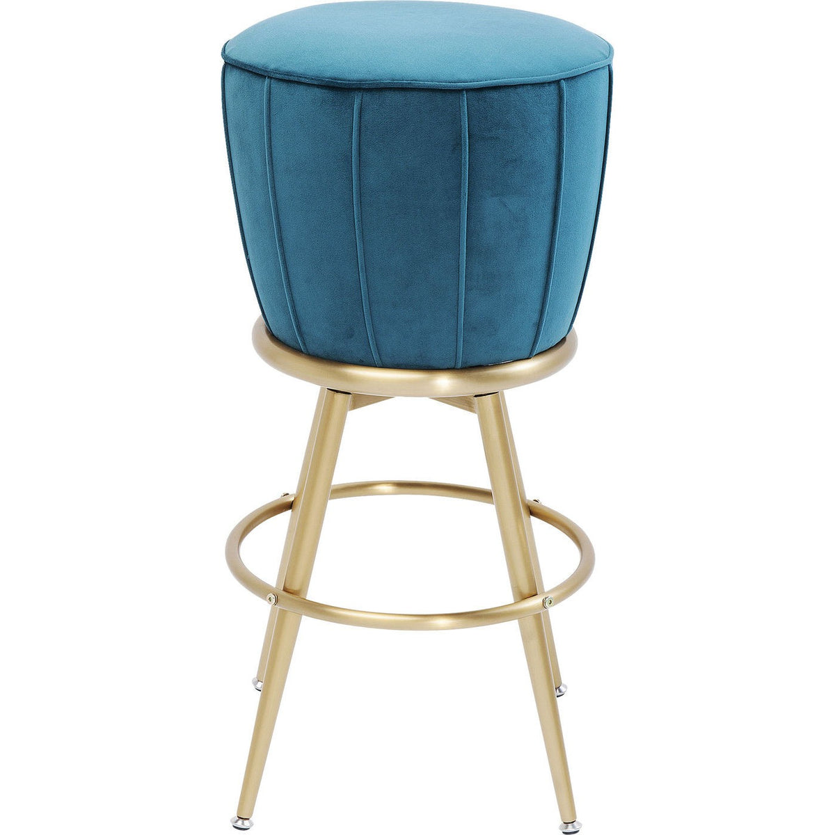 Kare Design Barkruk After Work - blauw - fluweel