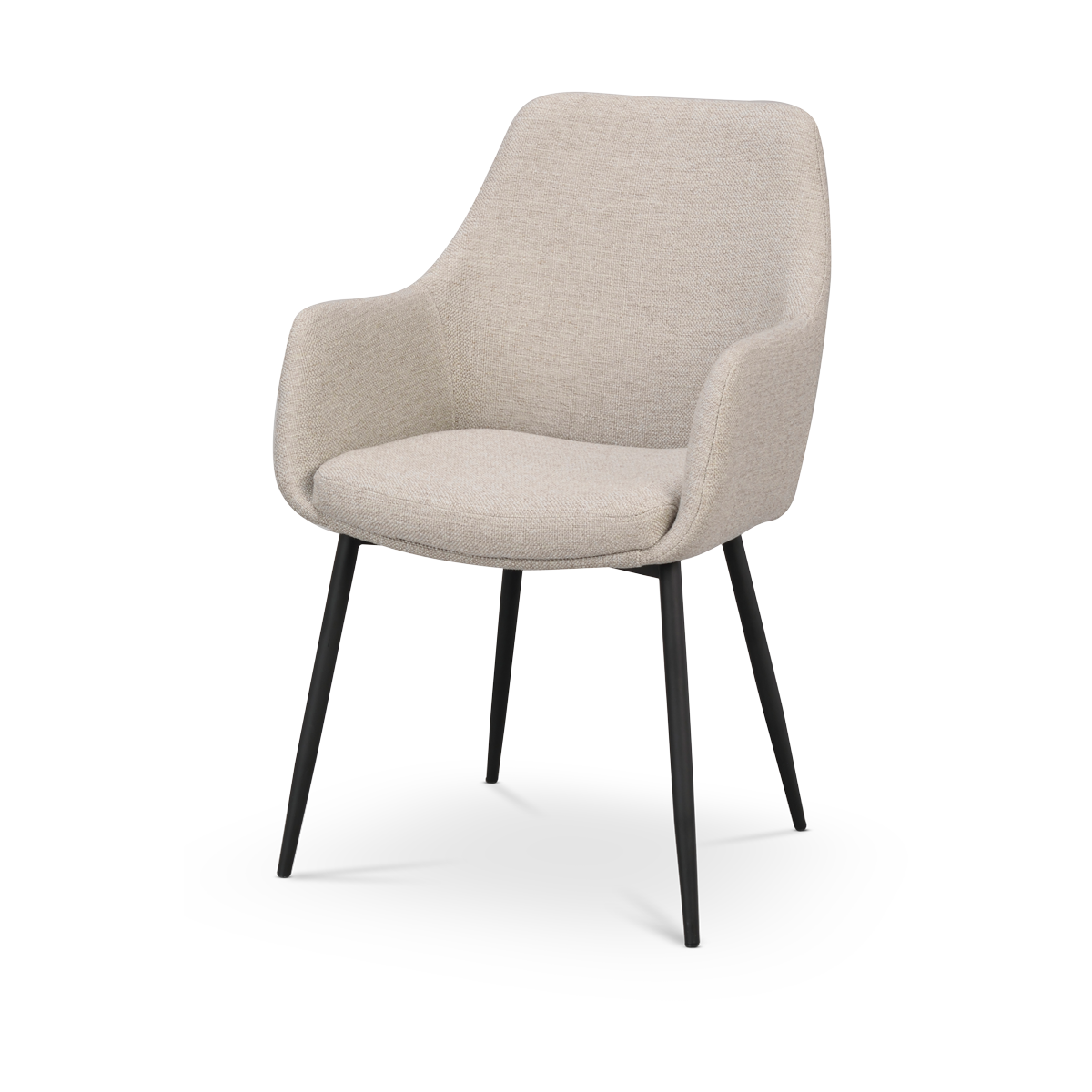 Rowico Home Reily Eetkamerstoel Beige - Met Armleuning - Zwart