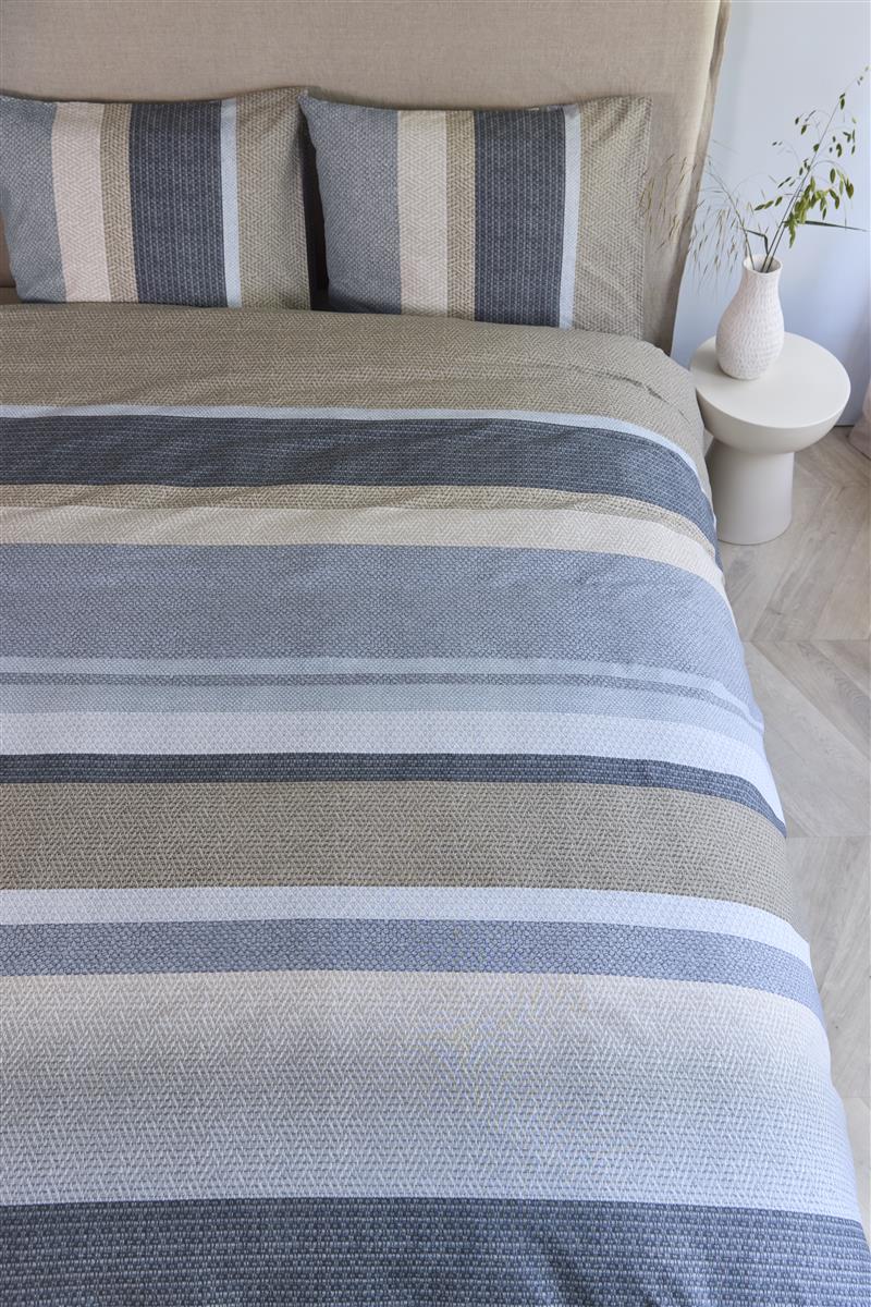 Beddinghouse Jorren dekbedovertrek - 140x200 220 - Blauw Grijs