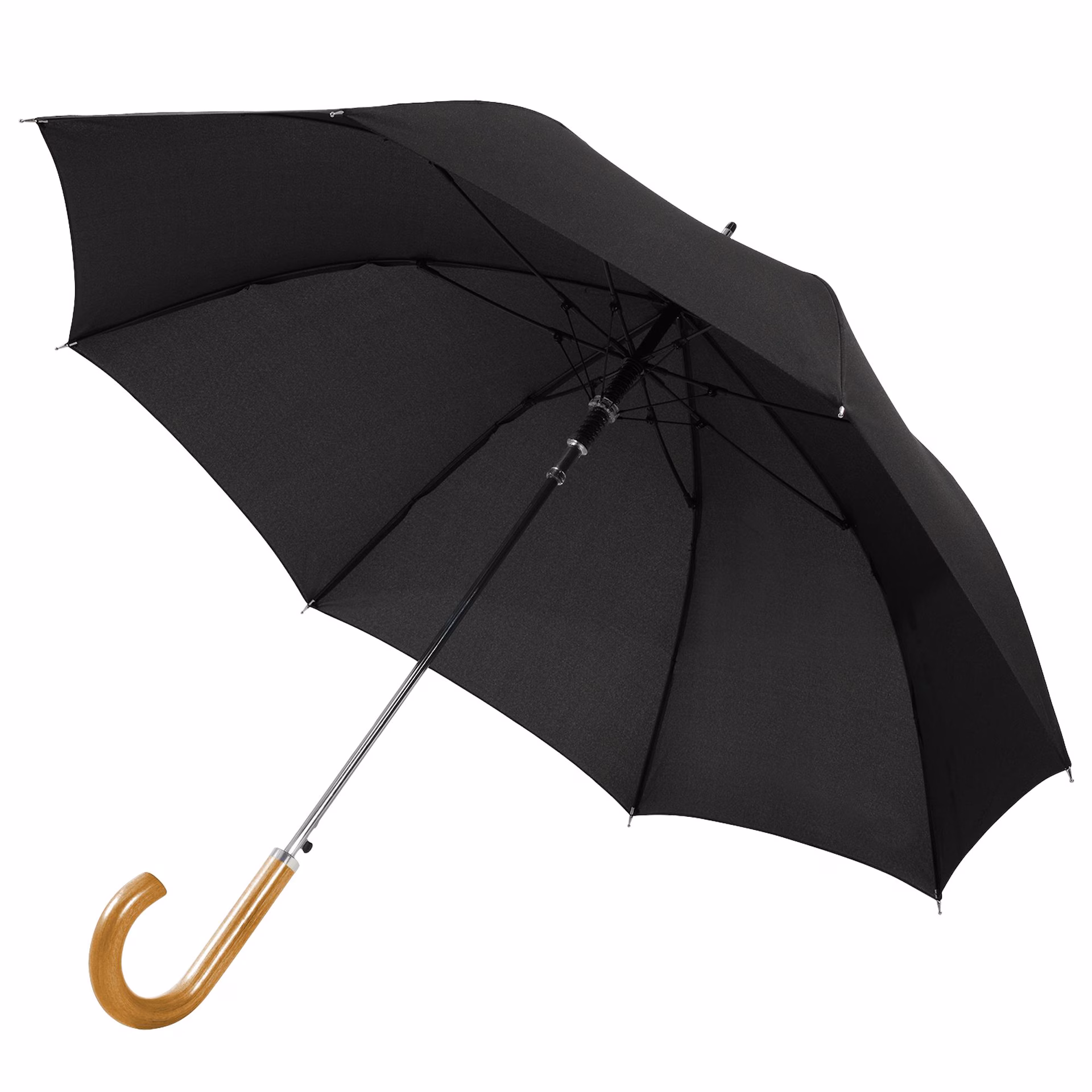 Długi parasol w kolorze czarnym
