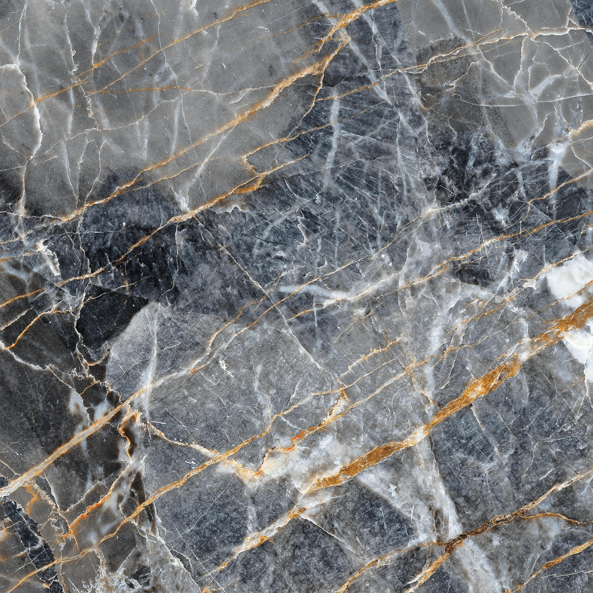 - Adhésifs stickers sol marbre gris et lignes dorées 60x60cm
