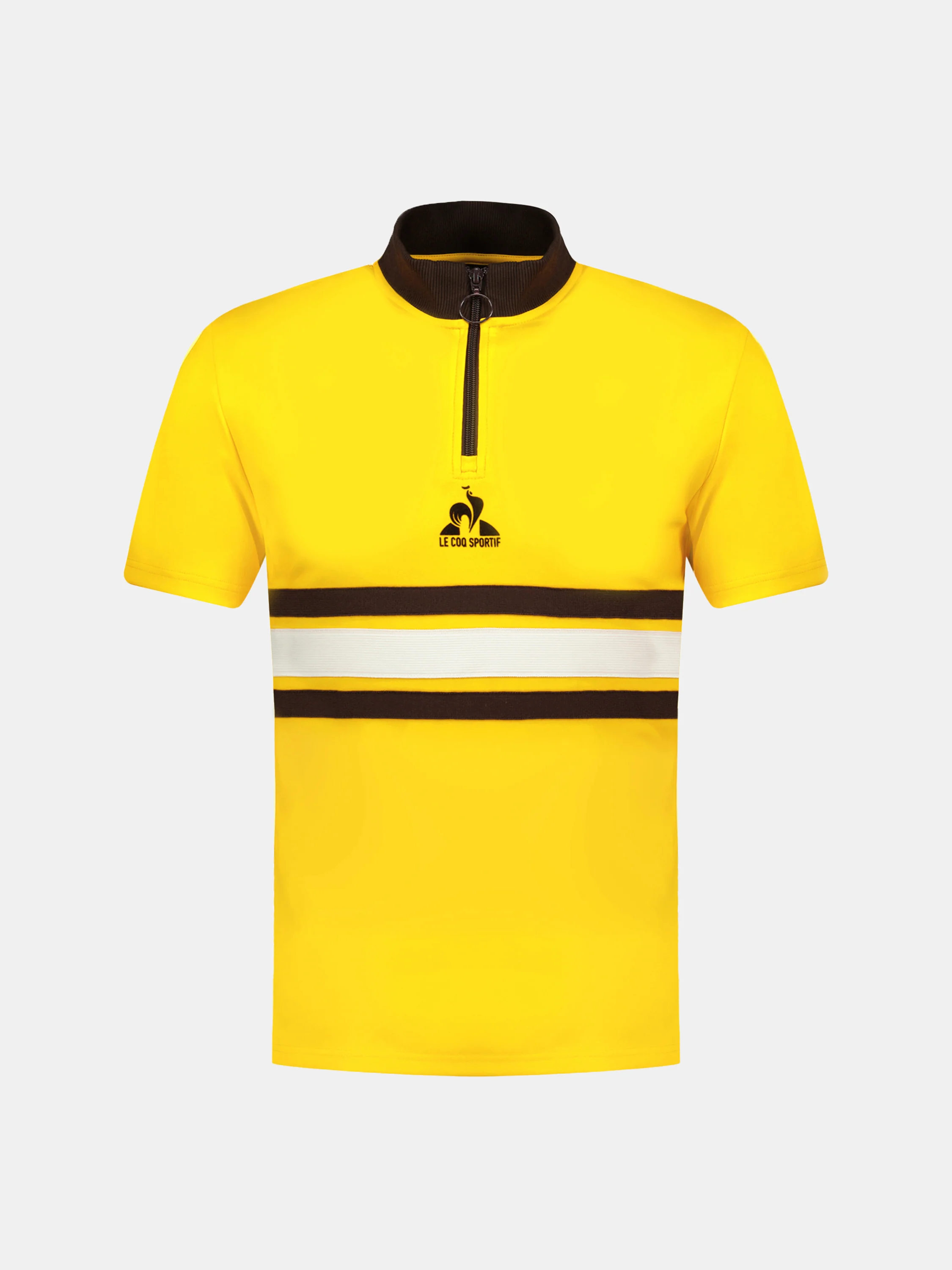 Maillot cyclisme manche courte à col zippé