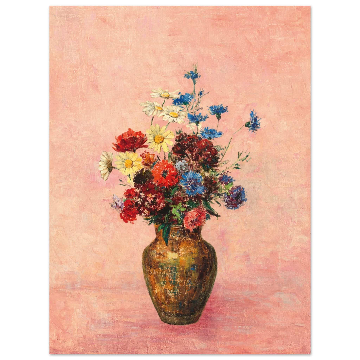 Artfulprints Poster Bloemen in vaas 4  - 30x40 cm - Roze
