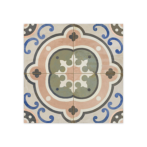 Carrelage Vintage effet Carreau ciment Multicolore Gades 45x45x0,95 cm Florava - Sol et mur intérieur (vendu par carton de 1 m²) -