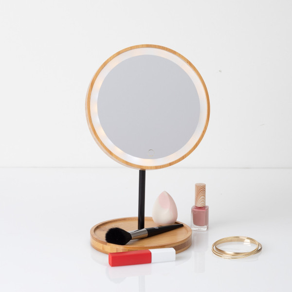 Lusterko LED Simply Smart 31cm Bambus Skandynawski
