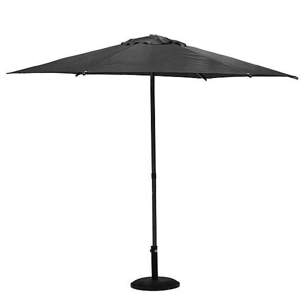 Parasol droit rond Soya Ardoise - Hespéride