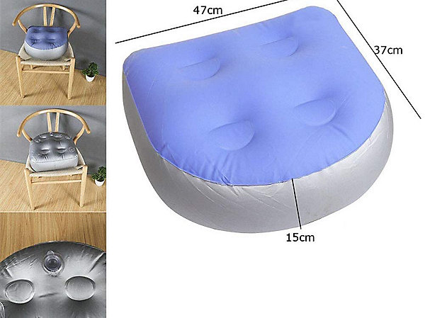 Lot de 2 Siège D'appoint Gonflable - Coussin De Dossier avec 4 Ventouse pour Spas et Jacuzzi