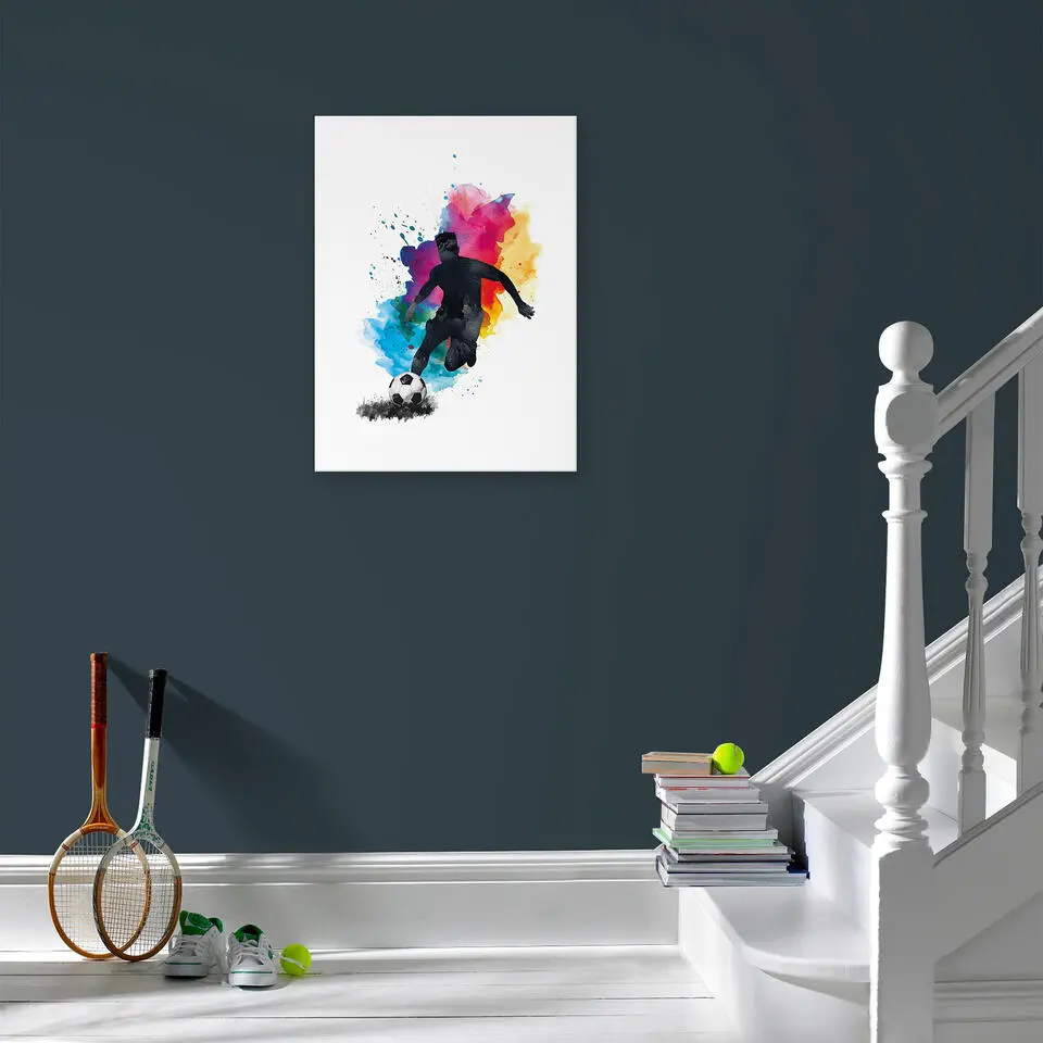Art for the Home Canvas - Voetballer 70x50cm