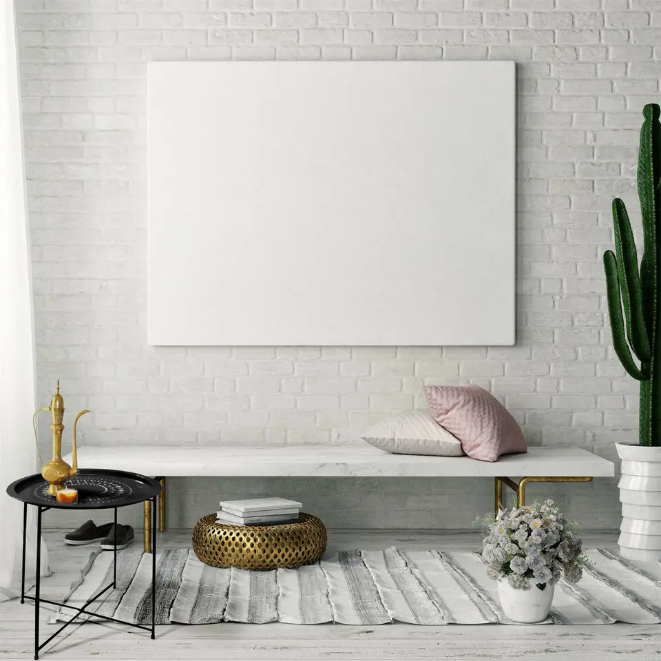 Home Deco Factory Bijzettafel - zwart - metaal - D46 cm