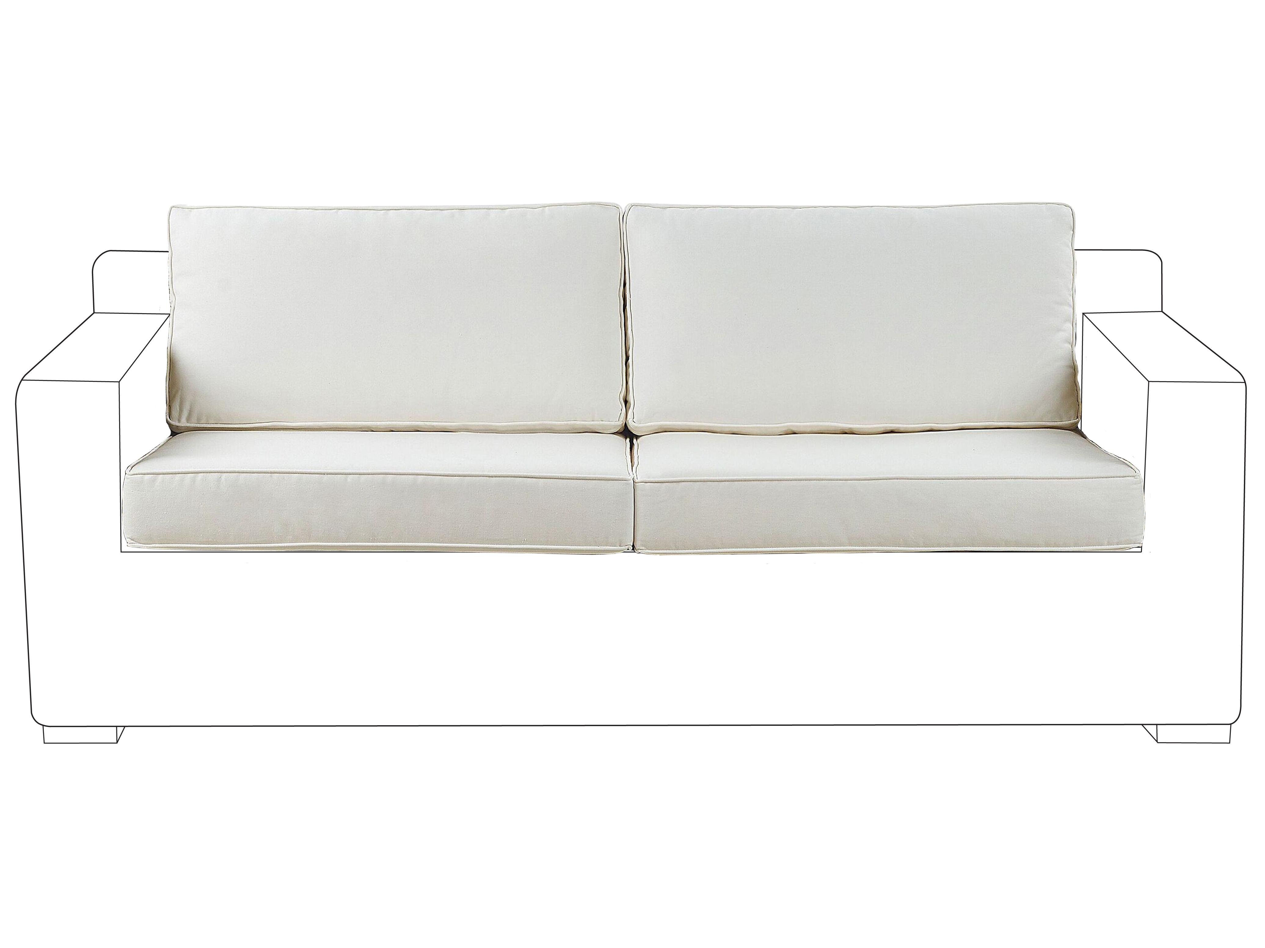 Outdoor Cushion Cover Set ARDEA White