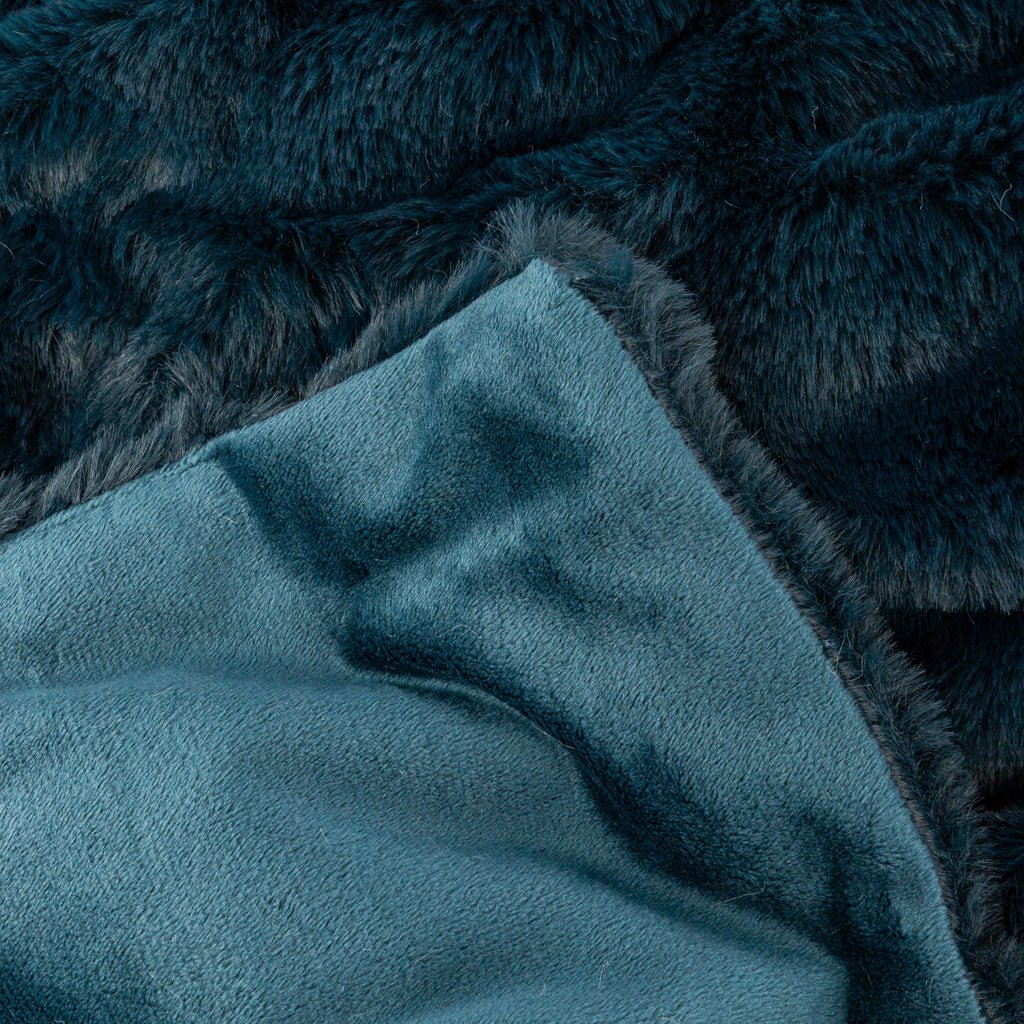 Manta de Pelo Sintético Azul Escuro ALASKA