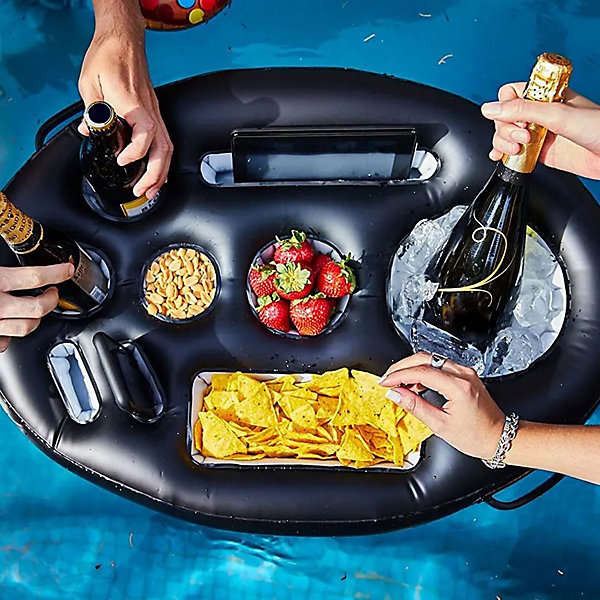 Bar flottant noir porte apéro gobelet Coco Spa
