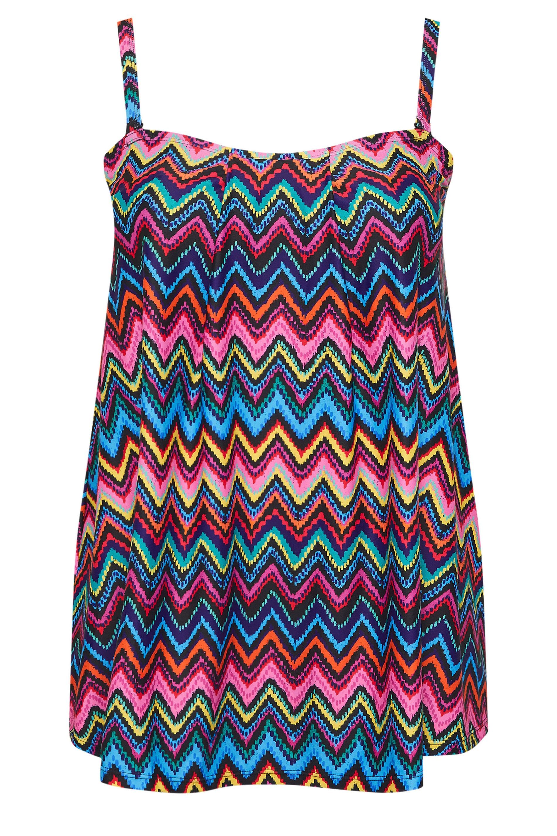 Yours Chevron Print Tankini Top