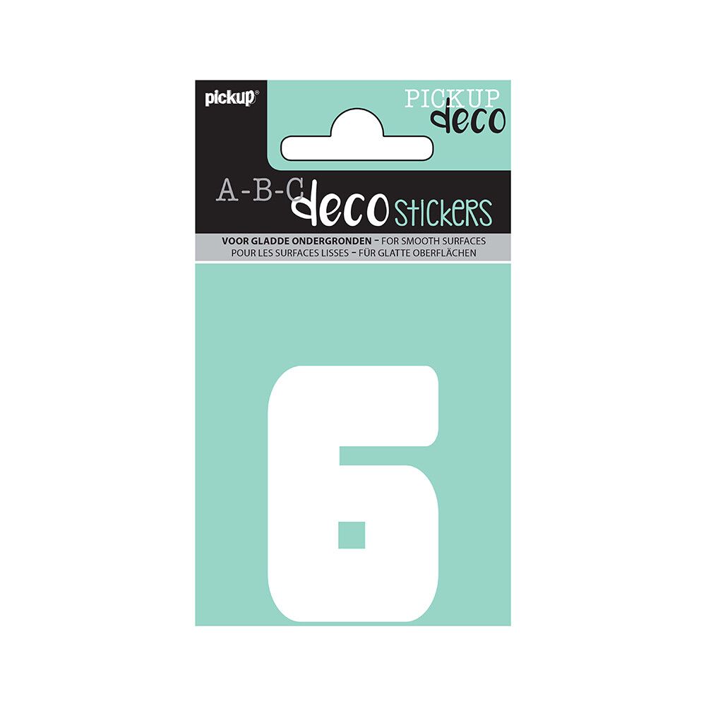 TALL PICKUP 6 ABC DECO ANNA 60 MM 6 HVIT