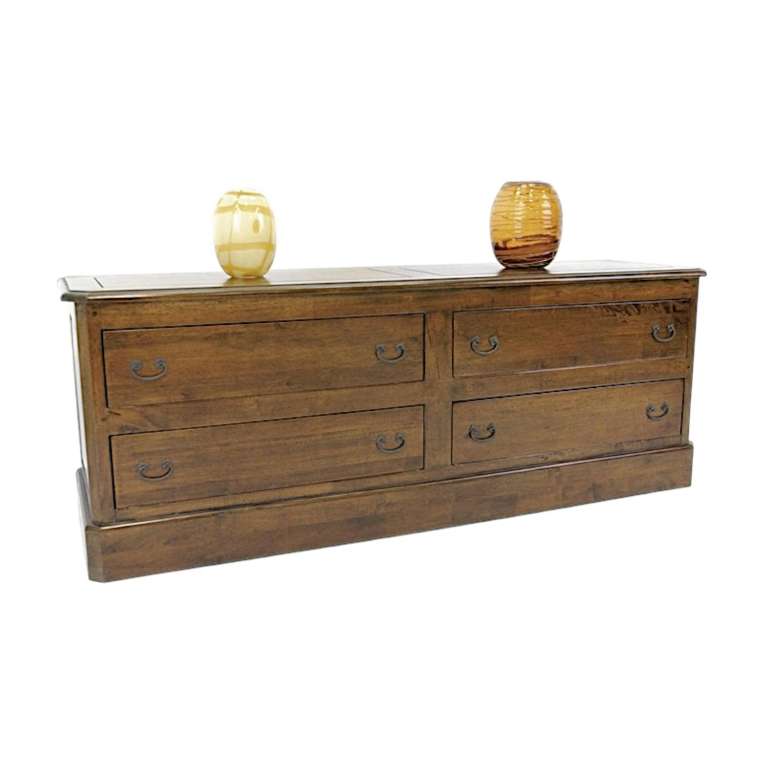 Commode 4 tiroirs hévéa 160x45x60cm TRADITION