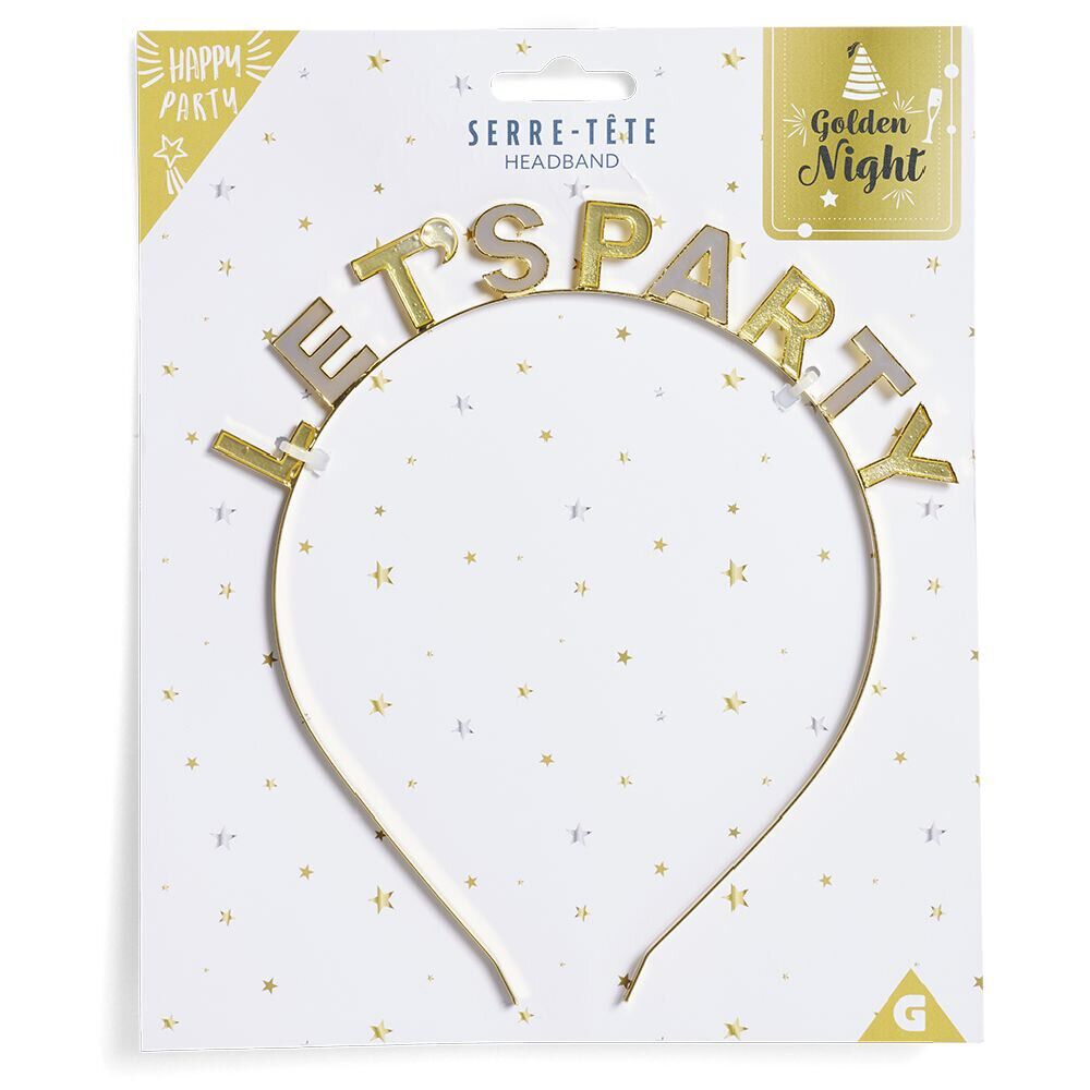 Serre-tête anniversaire Happy Birthday thème nuit