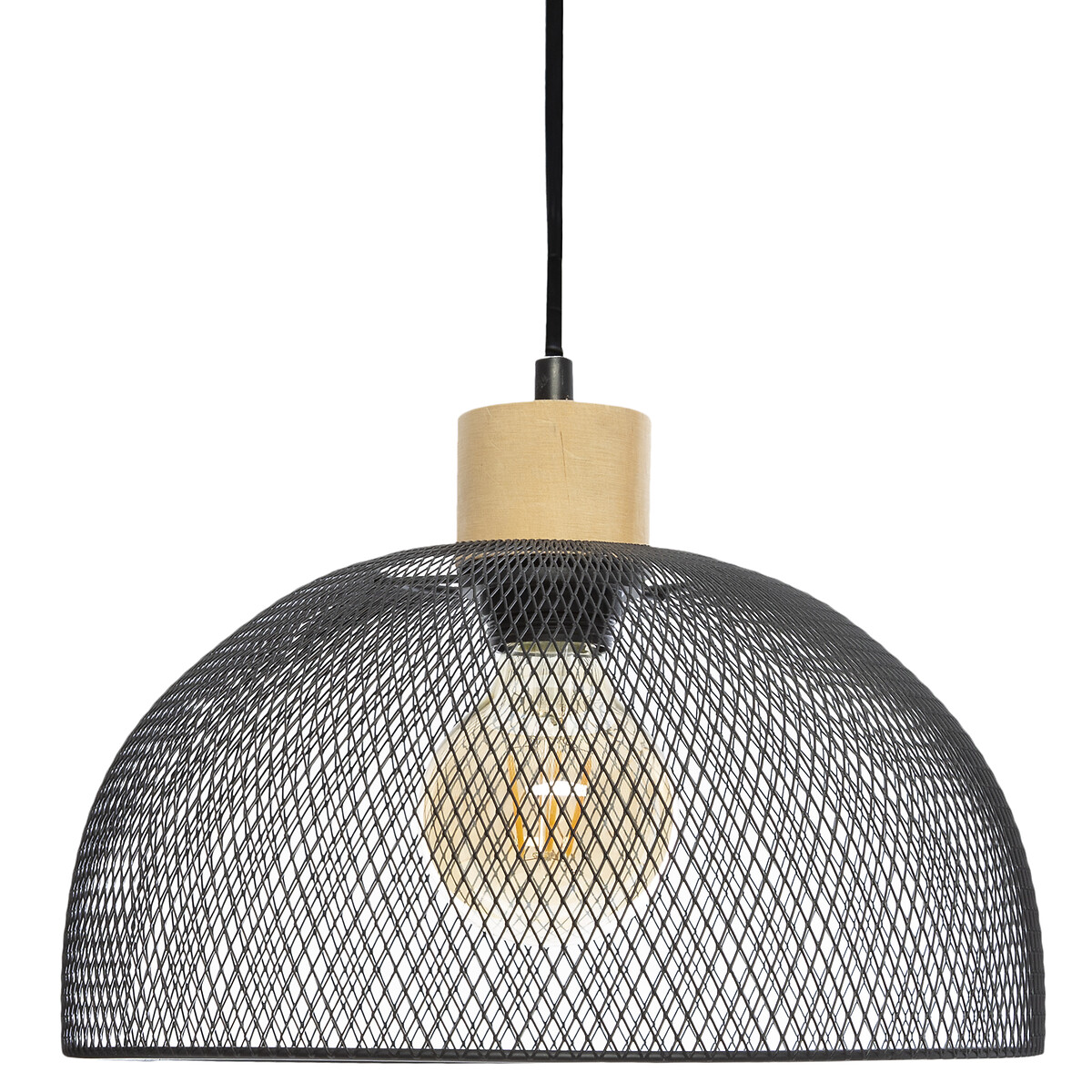 Candeeiro de teto SAM preto em metal