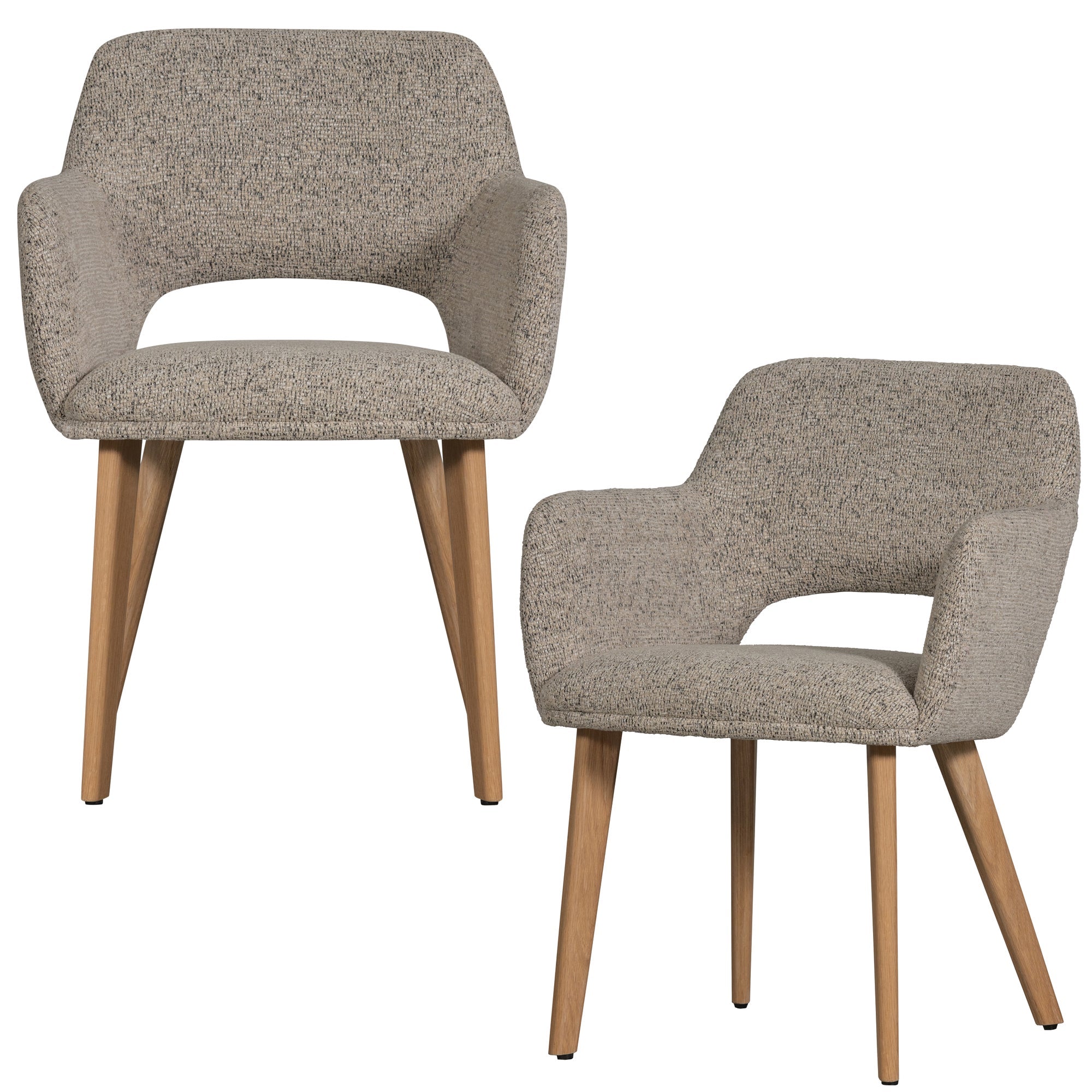 WOOOD eetkamerstoelen houten naturel poot Murat - Naturel - Set van 2