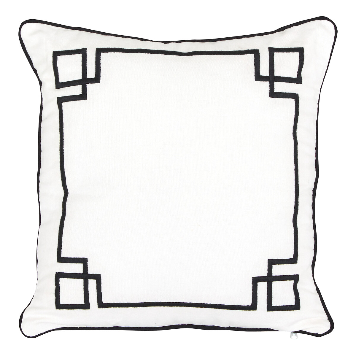 Almofada bordada THE PALM RESORT branca 40x40cm