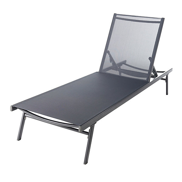 Bain de soleil en métal GoodHome Alona ebony