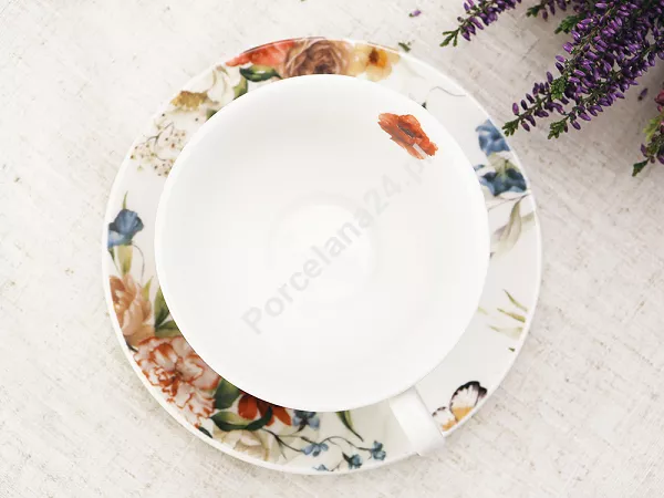 Komplet 2 filiżanek ze spodkami 0,25 l / 15 cm Duo - Rebecca 15.REB.K2FS