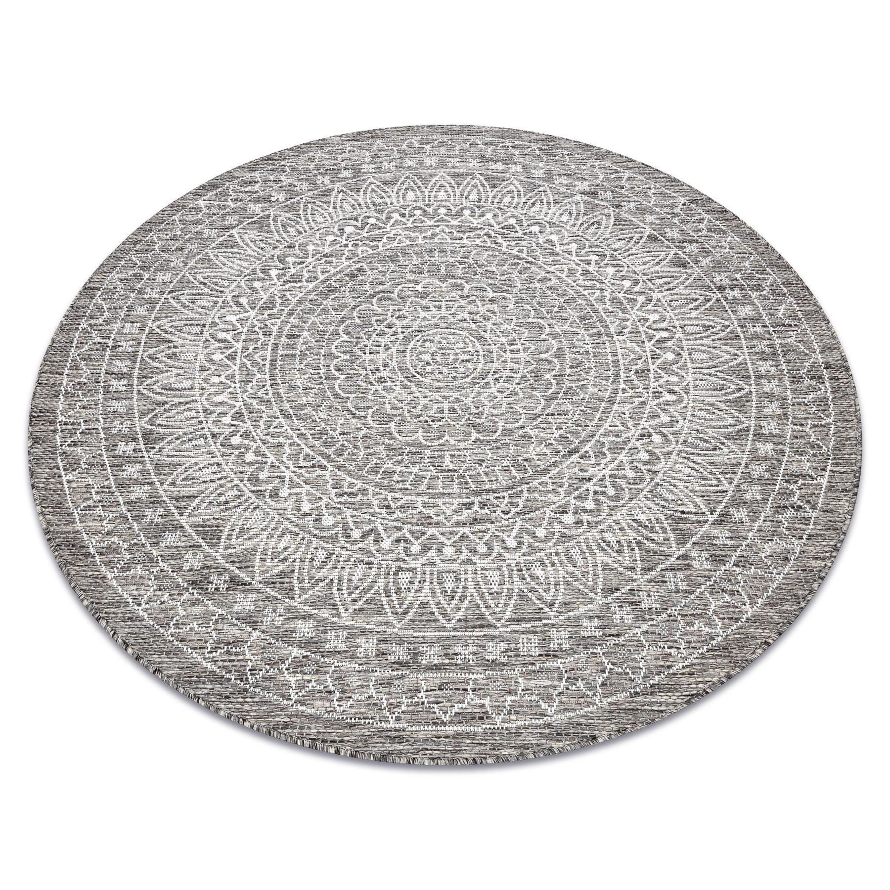 Dywan SZNURKOWY SIZAL LOFT 21207 Rozeta BOHO kość koło 120 cm
