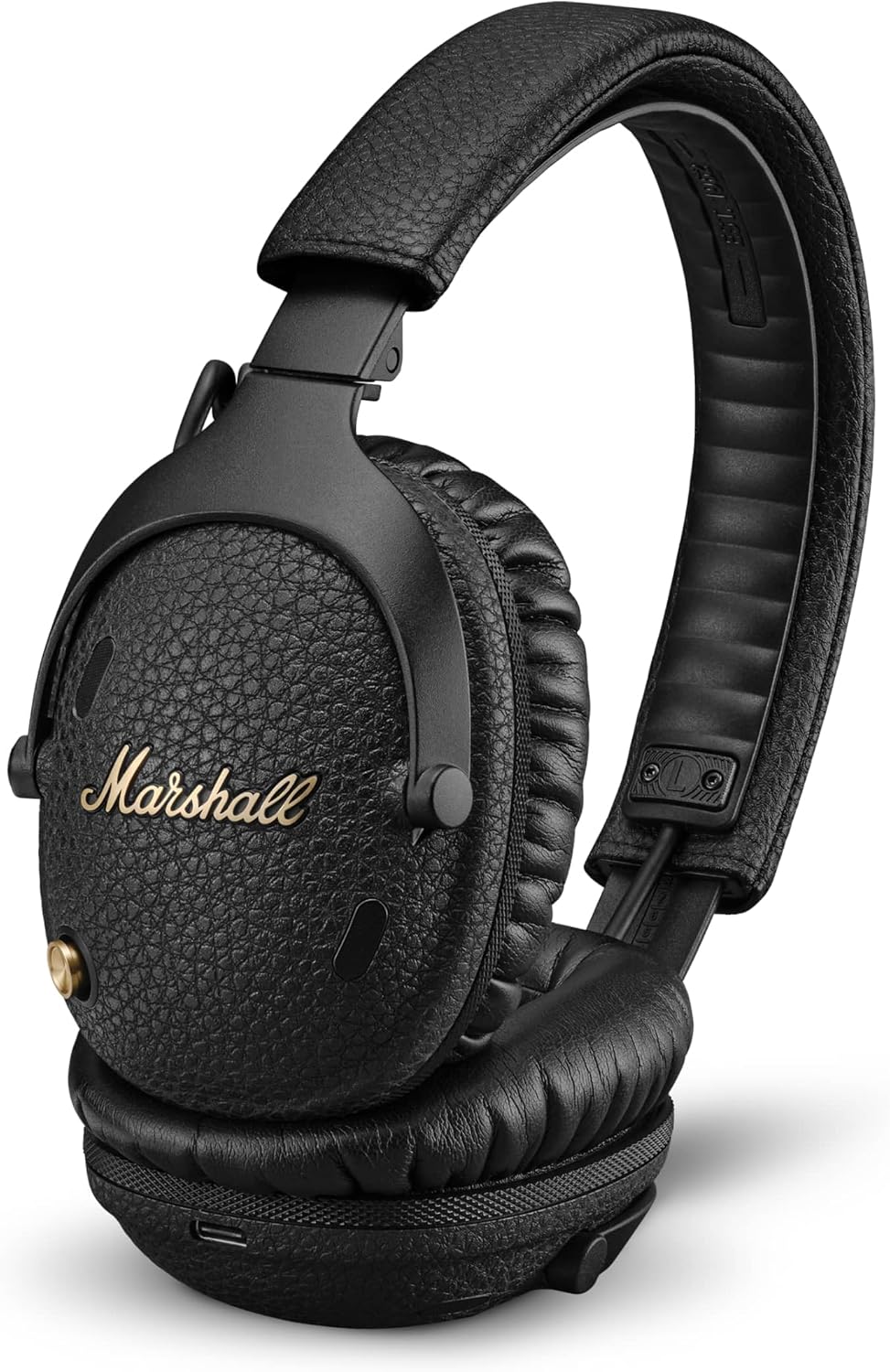 Marshall Monitor III A.N.C. Over-Ear Bluetooth Headphones - Active Noise Cancelling with Microphone | 100+ Hrs Wireless Playtime | Lightweight  Foldable Design for Travel - Black