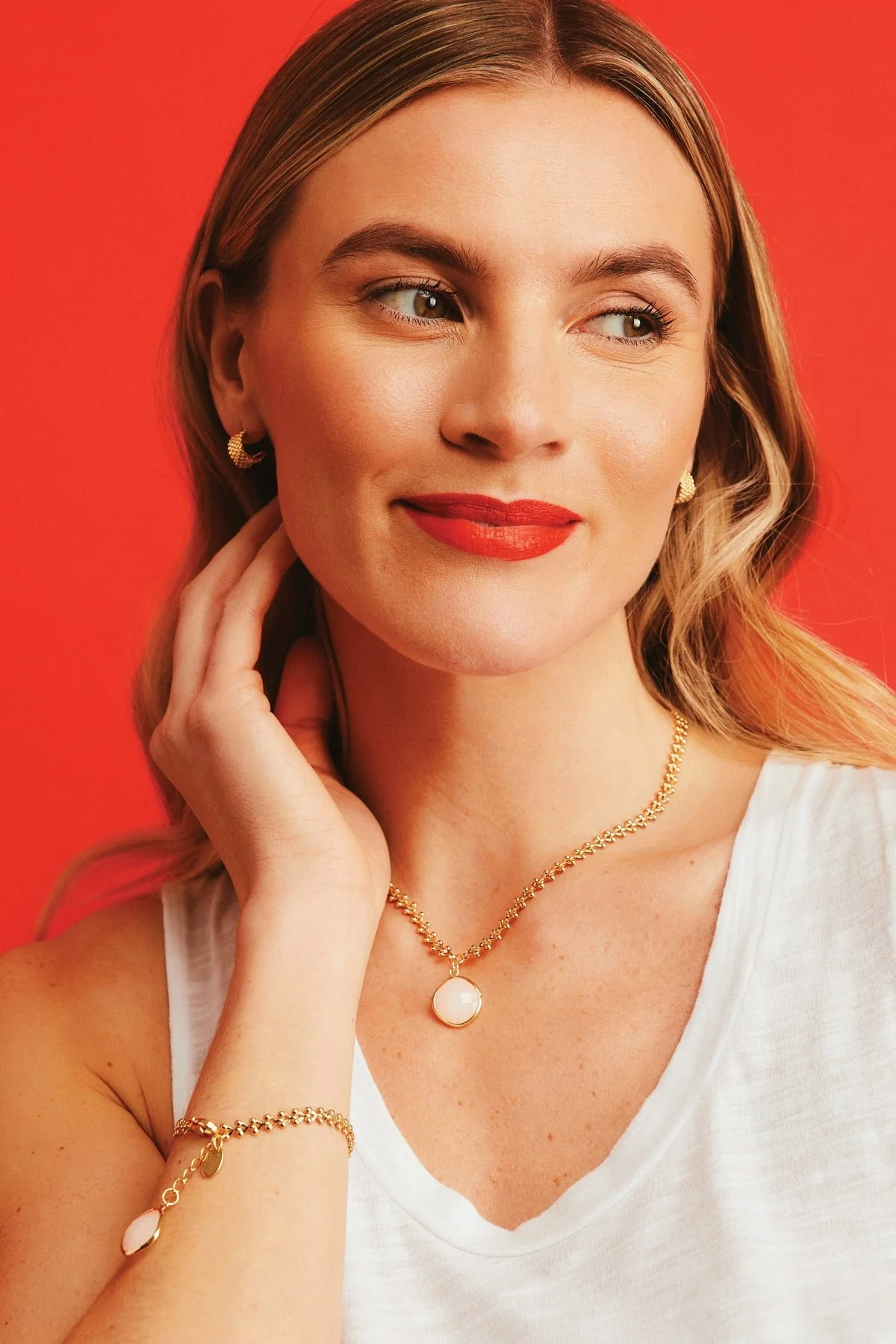 The Pink Box Hoop Earrings