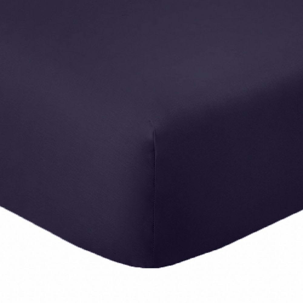 - Drap housse 2 places coton bleu impérial 200x200 cm