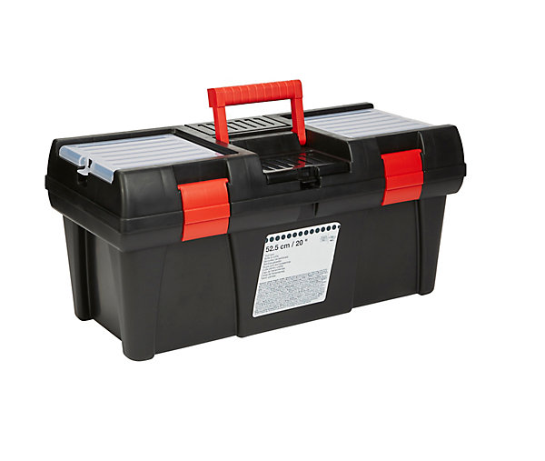 Boîte à outils en plastique 53 cm Noir