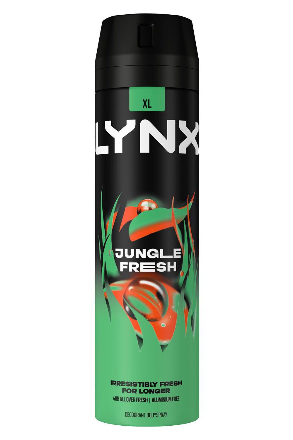 Lynx Jungle Fresh Body Spray XL 48Hr HD Fragrance Deodorant, 200ml, 12 Pack