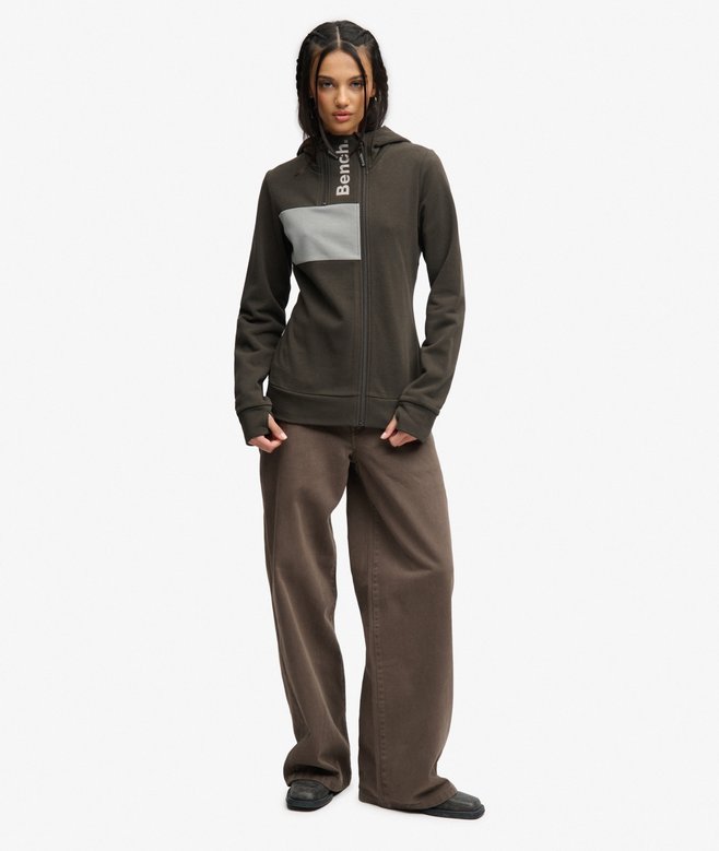 Bench Contrast Double Zip Hoodie