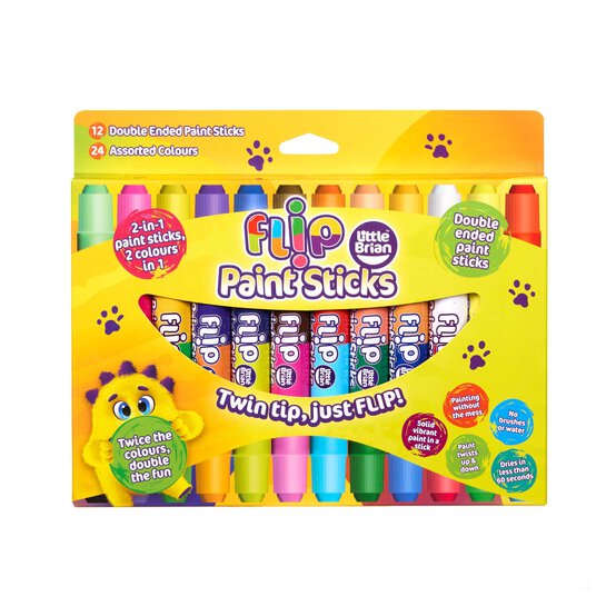 Little Brian Flip Paint Sticks 12 Pack