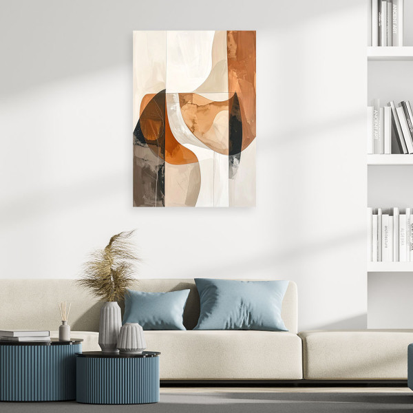Obraz do salonu, Abstrakcja geometryczna nowoczesna dekoracja 20x30
