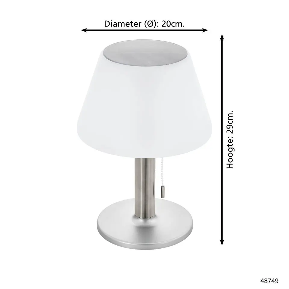 EGLO Z_SOLAR Tafellamp - 20 cm - zilver