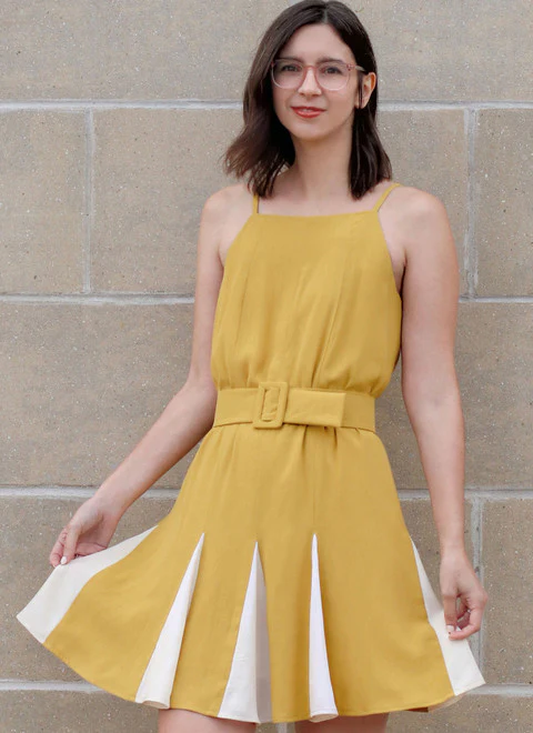 KnowMe Pattern ME2112 Misses' Dress in Two Lengths and Belt