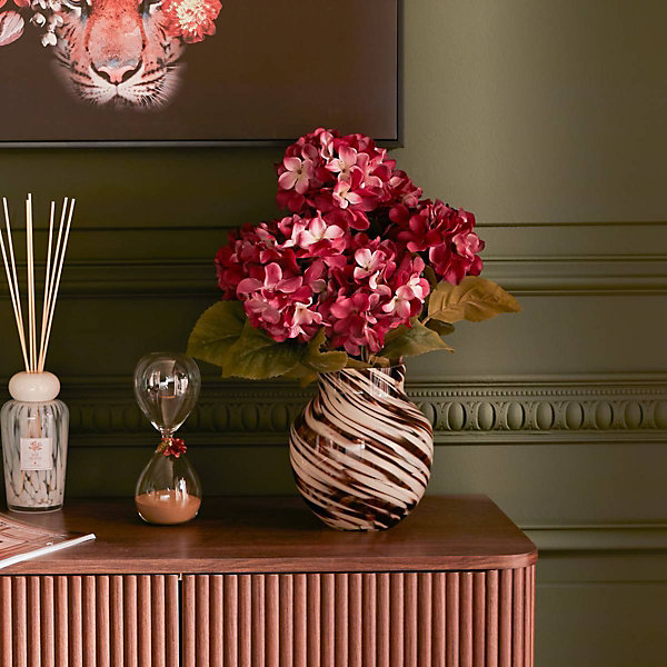 Composition florale Fria H53cm- Orange- Atmosphera