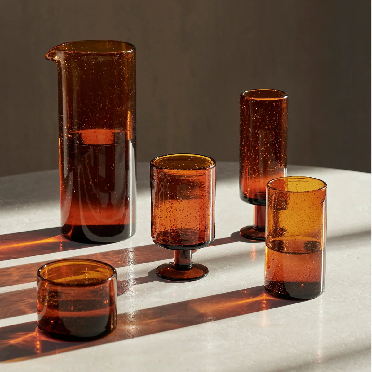 Ferm Living - Oli Glasbehälter, Ø 13,8 cm, grün