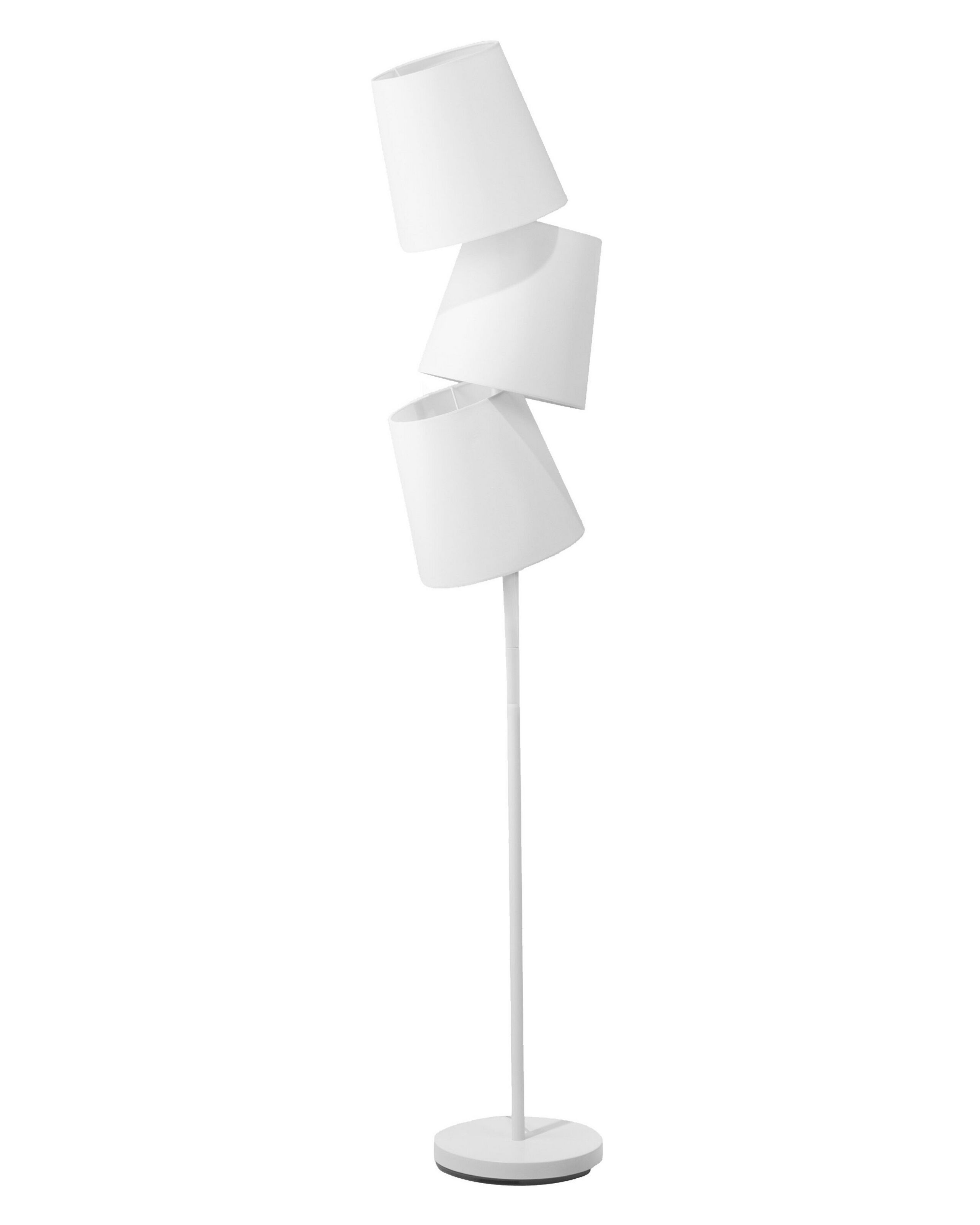 Lampa stojąca biała 3 abażury 164cm
