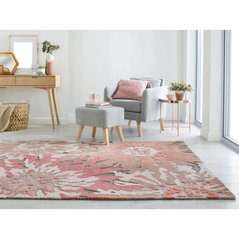 SOFT - Tapis design floral orange zest 160 x 230