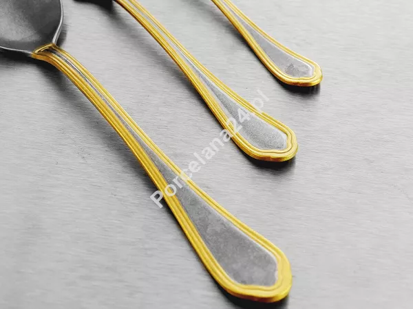 Komplet sztućców 65 cz. na 12 osób Hisar - Florence Vintage Gold (3.0/2.5 mm) złocone