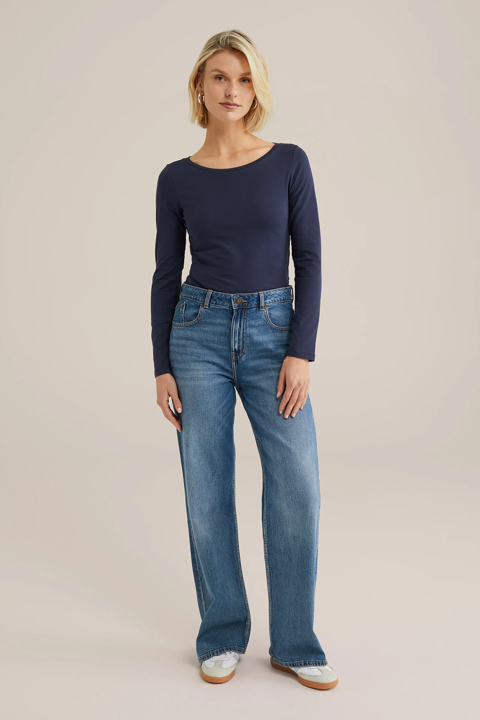 Dames T-shirt van katoenmix