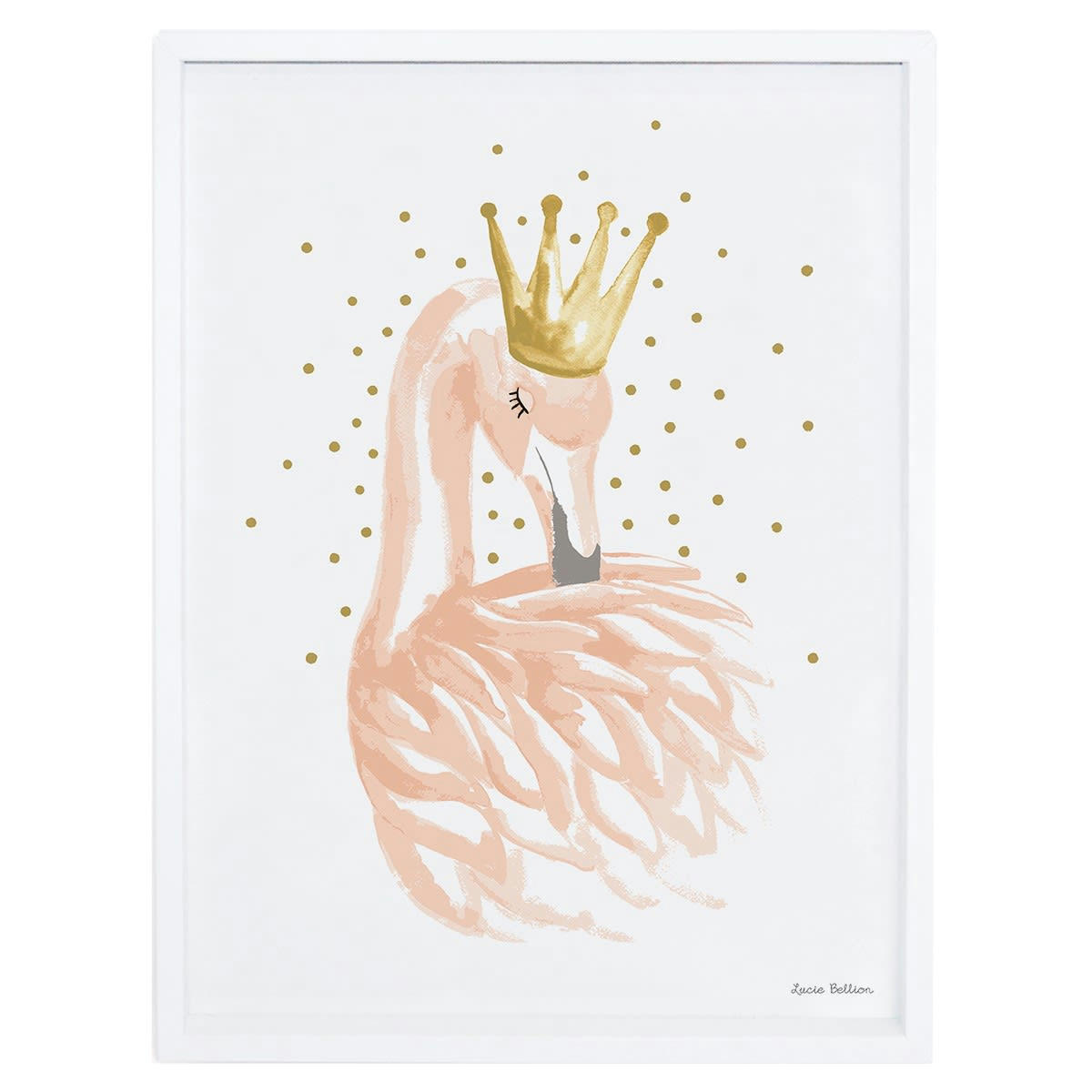 FLAMINGO - Affiche flamant en Papier Rose